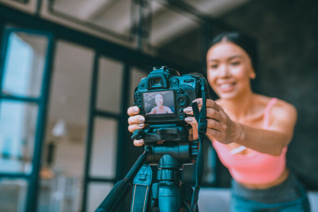 Fitness blogger feeling excited before making new 2024 10 11 17 34 11 utc